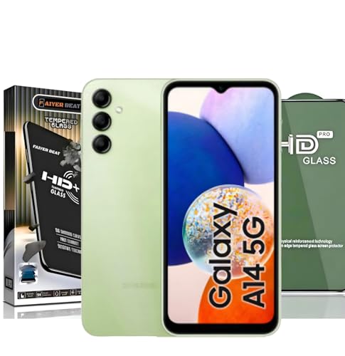 Image of Premium Tempered Glass for Samsung a14 5g (HD+ glass, Pack of 1) Full Screen Coverage high definition Screen Protector Guard (Samsung a14 5g)