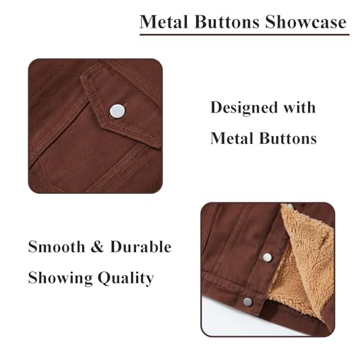 Image of Men's Denim Jacket Vintage-Inspired Jean Jacket with Multiple Pockets - Cotton Blend, Machine Washable
