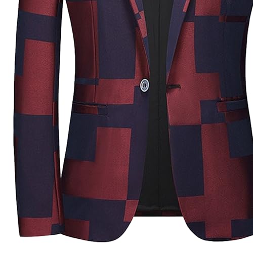 Men's Casual Slim Fit Daily Print Sport Coat One Button Prom Business Blazer Jacket Casual Suit Blazer3