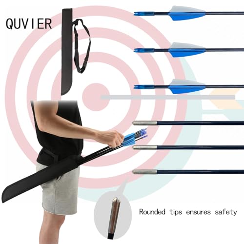 Mxessua 45" Youth Bow and Arrows Set for Kids 8-12 Teens Recurve Archery Beginner Gift Longbow Kit 9 Arrows, 4 Target Face Toy for Backyard Game Age 12-14 14-16 Black by Mxessua - Image 5