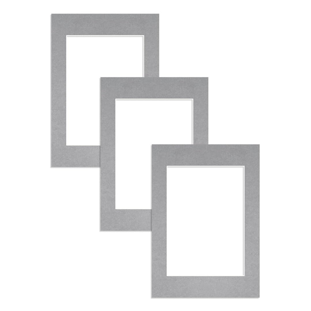 Alison Kingsgate A1 Silver Picture Mount for Frames - A2 Aperture - Pack 3 — image 1