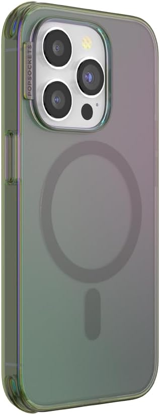PopSockets iPhone 14 Pro Phone Case with MagSafe, Wireless Charging Compatible, Green - Nightshade