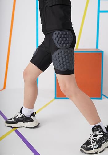 Topeter Youth Slider Shorts - Boys & Girls Protective Hip & Butt Padded Short Pants2