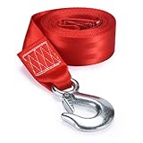 Boulder Tools Trailer Winch Strap - Heavy Duty Winch Strap with Durable Hook - Tow Strap Ropes for C