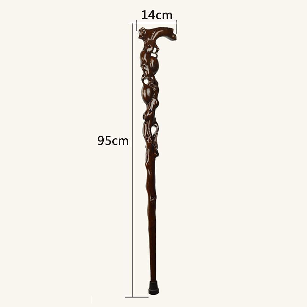 木製ウォーキングステッキ男女女性用ウォーカーシニア向けオールド
