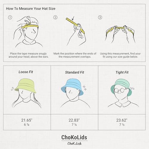 image for CHOK.LIDS Hot Summer Bucket Hat - Trendy Cotton Sun Hat for Beach, Gol
