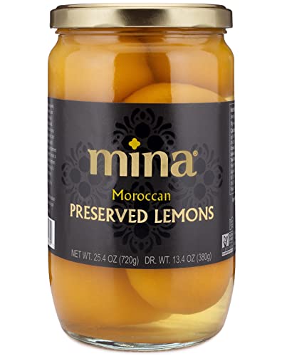 Mina Preserved Lemons, Authentic Moroccan Gourmet Preserved Beldi Lemons, 25.4 Ounce