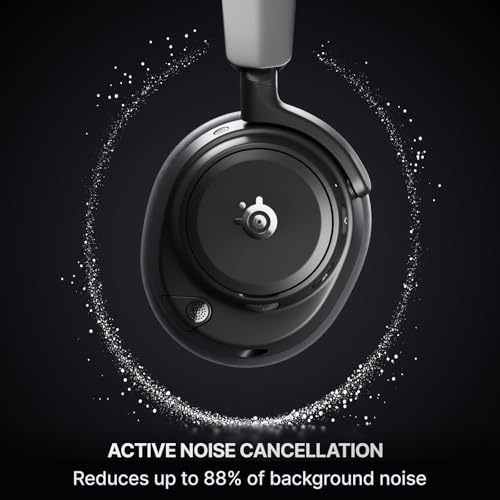 Image of SteelSeries Arctis Nova Pro Omni - Hi-Res Wireless Gaming Headset, 96kHz /24bit, ANC, ClearCast Pro Mic, AI Noise Rejection, Mobile App, Mix 2.4GHz + BT, OmniPlay PC+PlayStation+Xbox - Graphite