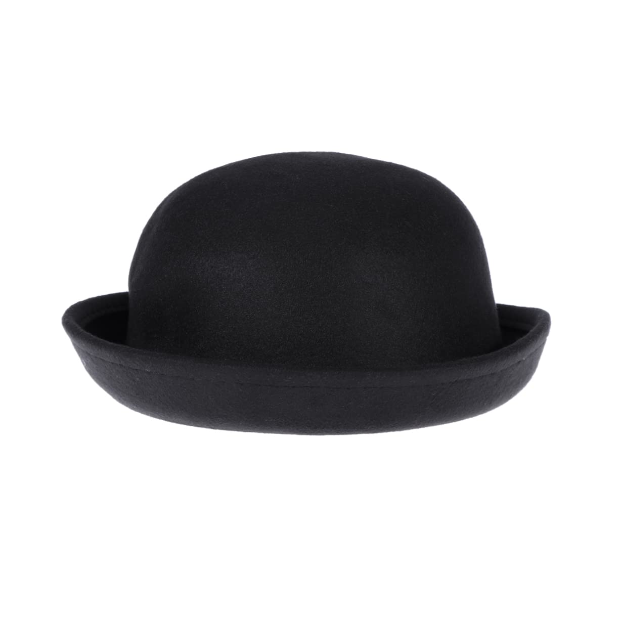 Chapeau melon enroulable bord retroussé pliable et chaud pour femme