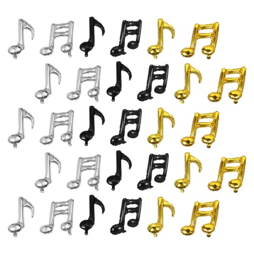 IMIKEYA 30 Piezas Globos de Aluminio con Notas Musicales Surtidos Dorado Plata y Negro para Decoración de Conciertos y Fiestas Temáticas Musicales para Cumpleaños y Eventos de Banda