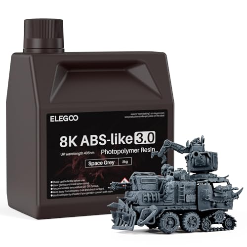 ELEGOO 8K 3D Printer Resin – Space Grey 2000g