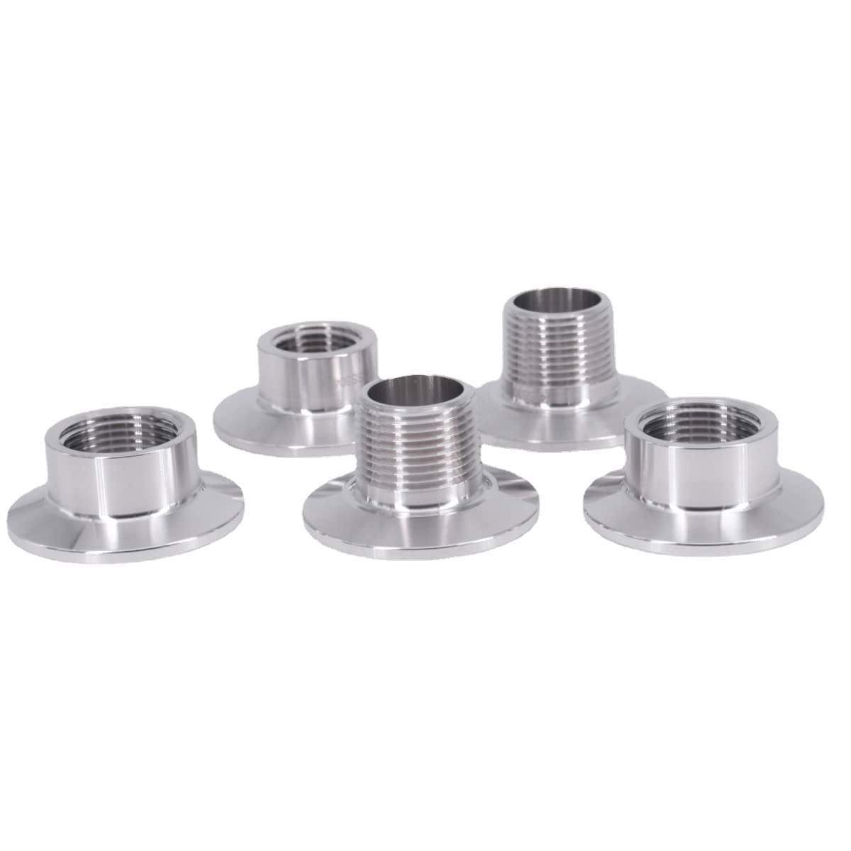 zorfar 1/4" 3/8" 1/2" 3/4" 1" NPT Male 0.5" 1.5" 2" Tri Clamp Sanitary Fitting Connector SUS304 Stainless Steel Homebrew(K25.4mm(0.5 inch TC),1/2")