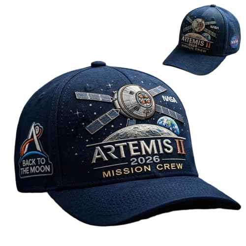 Artemis II Lunar Mission Commemorative Cap, Adjustable Embroidered ...