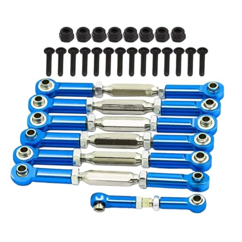 RC�J�[�A�b�v�O���[�h�p�[�c Compatible With Traxxas For Slash 2WD 1/10 RC�J�[ �����\ �A���~���� �X�e�A�����O �v�� ���b�h �A�b�v�O���[�h �Z�b�g ���b�h �G���h�t��(Blue)