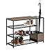 SoBuy FSR112-N Zapatero de 4 Niveles Organizador de Almacenamiento con 3 Estantes de Malla y 1 paragüero 90 x 32 x 65 cm ES