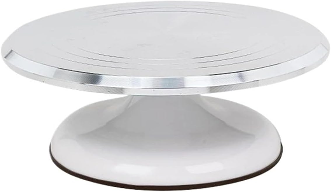 10/12 Inch Aluminum Alloy Cake Turntable Rotating Decorating Table Baking Tools Set Baking Mold(Pink 10inch)