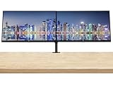 HP P27 G5 27 inch 1920 x 1080 Full HD Edge LED LCD Monitor, 2-Pack Bundle with HDMI, VGA, and Display Port with Desk Mount Dual Monitor Stand