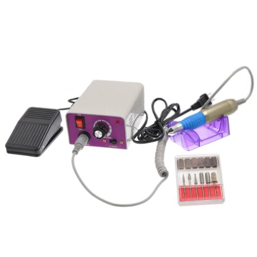 VALYRIA Complete Professional Finger Toe Nail Care Manicure Pedicure Set 25000 RPM Manicure Pedicure Kit Professional Fast Nail Art Drill Electric File Acrylics Salon Equipment Low Noise and Vibration