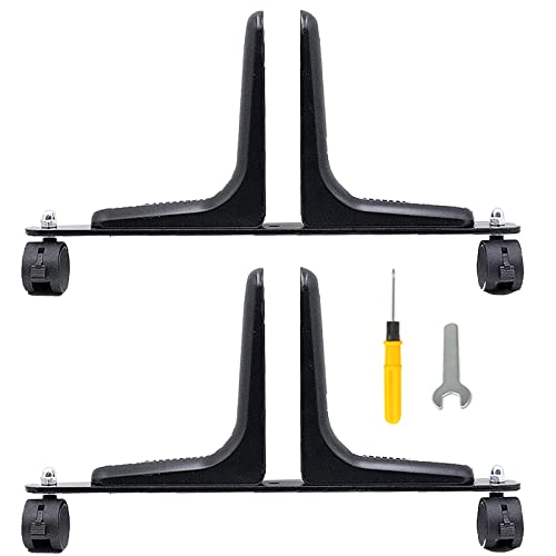 2Pcs Standfüße für Infrarotheizungen, OKYUK Aluminiumlegierung feste Halterungen, Infrarot- Heizung, unabhängige Verwendung von elektrischen Heizungsfesten Füßen, Universalgröße mit Rahmen (Schwarz)