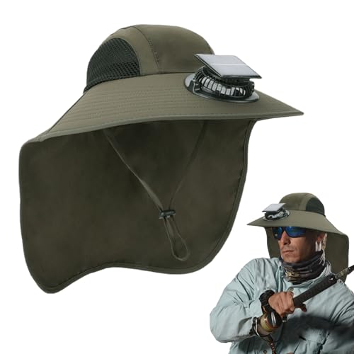 Chapeau de pêche anti-UV avec large bord et protège-nuque de haute qualité