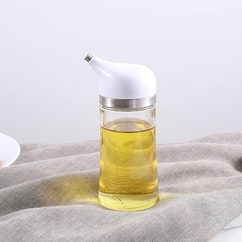 Image of The Better Home Oil Dispenser 140ml | Stylish Mini Glass Bottle with Measuring Mark | Easy Pour, Leak-Proof, Cute & Compact for Table Use | White