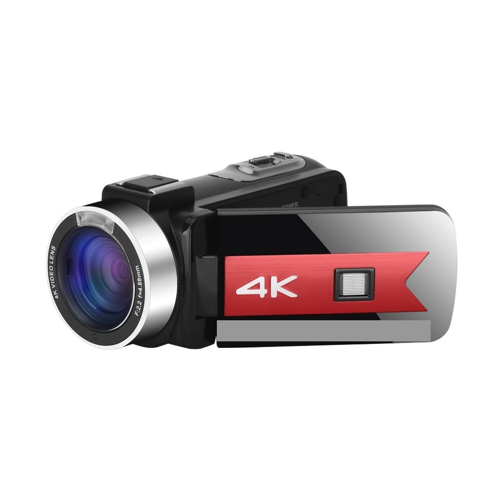 CVFRDD 56MP Video Camera 4K Vlog Camcorder For Live Stream Webcam Night Vision 16X Zoom Photography Digital Recorder(64G SD Card,Only Camera)