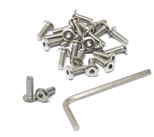 iexcell 25�� 1/4-20 x 3/4�C���` �X�e�����X�X�`�[�� 304 �Z�p�\�P�b�g �t���b�g�w�b�h �L���b�v �l�W �Ƌ� �l�W �{���g�L�b�g �w�b�h�G�b�W�ʎ�� ���邢�d�グ