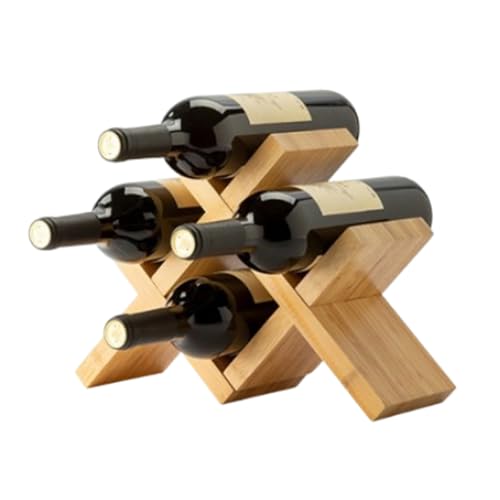 Casier à vin en bambou écologique pour comptoir de cuisine et décoration
