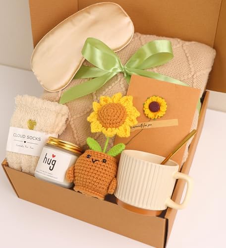 Women's Birthday Self-Care Gift Basket, Sunflower-Themed Sunshine Gift Sunshine Care Gift Set, Recovery Gift Basket ,Christmas Birthday Gift, Dedicated to Women, Mothers, Best Friends, Wives — view 5