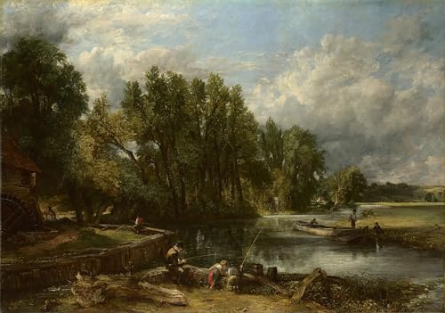 Affiches et gravures impression sur toile Moulin de Stratford John Constable peinture salon 60x90