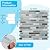 Art3d 10-Sheet Heavy-Duty Peel and Stick Backsplash, Waterproof Wall Tiles Stick on Kitchen Backsplash Living Space, Gray & Blue