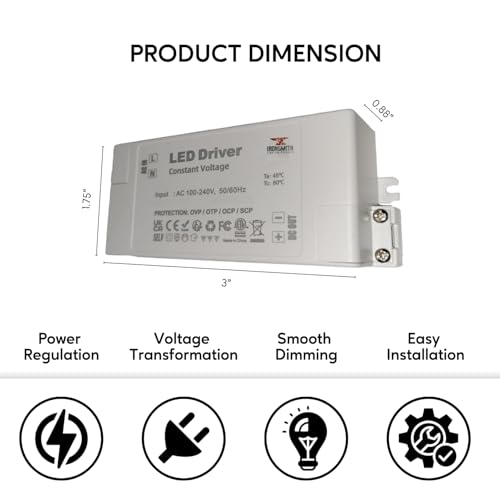 Image of Ironsmith Lighting Products LED Driver Constant Voltage 6W 24V (DC) 100-240V, ISL-LDCV-6DC24
