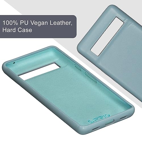 Image of SPRIG Compatible with Google Pixel 6A Premium PrimeLeatherMag (Magnetic) Premium Back Cover Drop Tested Shock Proof Mobile Case for Men, Women, Boys and Girls with Camera Protection (Denim Blue)