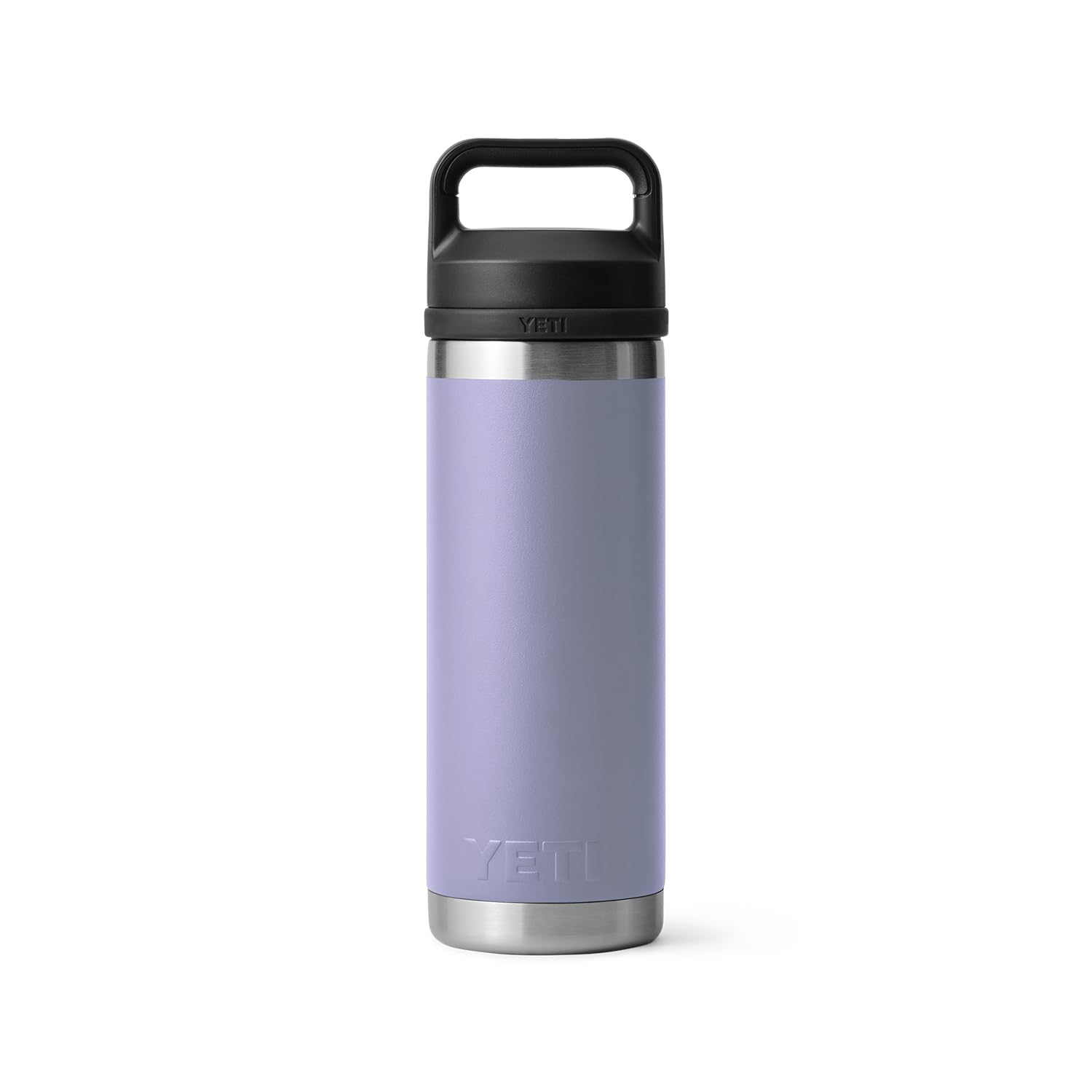 YETI Rambler Trinkflasche 18 oz (532 ml) Cosmic Lilac – Edelstahl Trinkflasche, Wasserflasche Sport mit Chug–Verschluss, isolierte Sportflasche