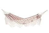 AMAZONAS XXL Boho Hängematte aus Brasilien Rio Bordeaux (Jacquard) 250cm x 160cm bis 200kg rotgemustert Boho Hängematte