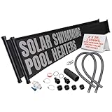 SunQuest Above Ground Pool Heater - Solar Heater Panels for Above Ground Pools - Includes: Integrated Bypass Valve - Hose Adaptors and 6' Hoses (2-2ft X 20ft MAX-Flow Collectors-80 sq. Ft.)