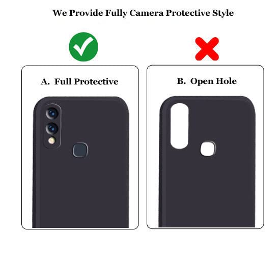 Image of A rtistque Liquid TPU Silicone Matte Shockproof Flexible with Camera Protection Soft Back Cover Case for Vivo V9, Vivo V9 Youth - Black