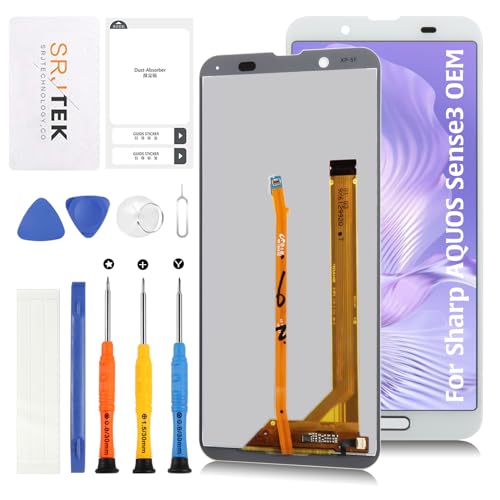 SRJTEK For Sharp AQUOS Sense3 tpl V[v ANIX Sense 3 SH-M12 SH-02M SHV45 ʌCp ^b`plZbg 5.5C` LCDfBXvC^b`XN[ fW^CU[ +Cc