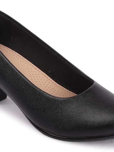 Image of Carlton London Women Comfortable Block Heel Pointed Toe Slip On Fashion Shoes for Daily use, Office use, Casual use