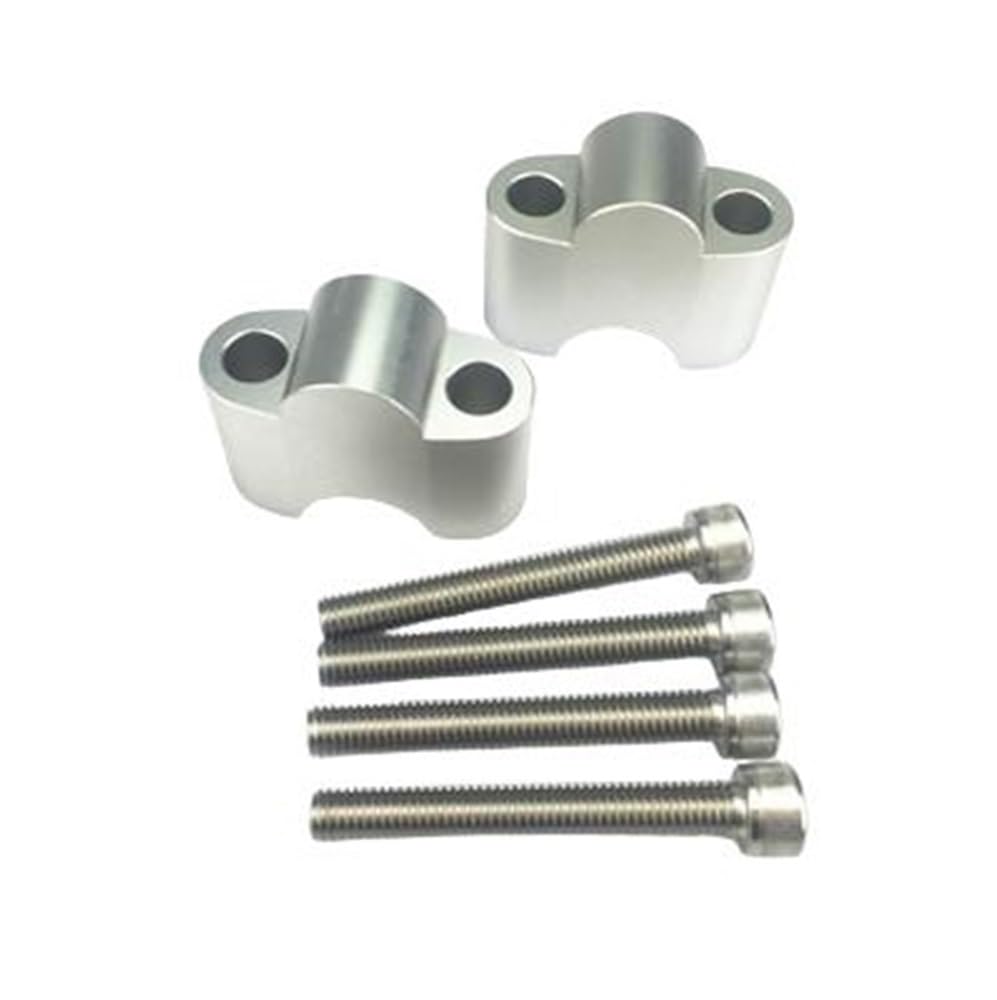 Adaptateur de guidon moto Benelli BN302S réhausseur 30mm argent
