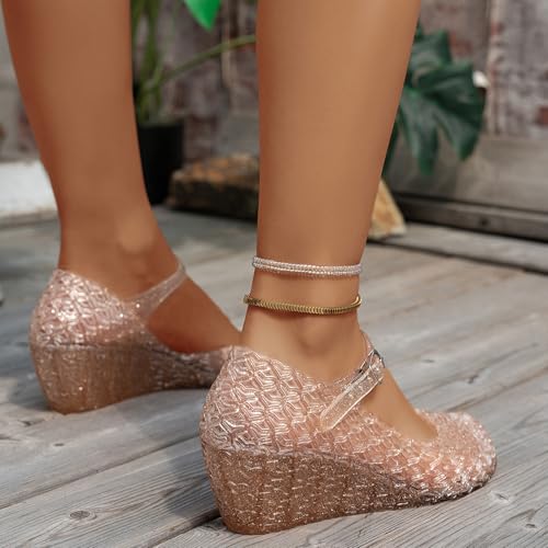 Chaussures d'été décontractées Mary Jane à talon compensé rétro