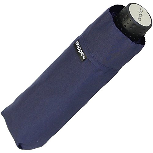 Doppler Regenschirm Mini- Taschenschirm Havanna Stick - sturmfest uni Navy