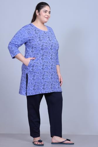 Image of RYSH Women's Plus Size Printed Longline Tops | Printed longline tops in multiple colours and plus sizes