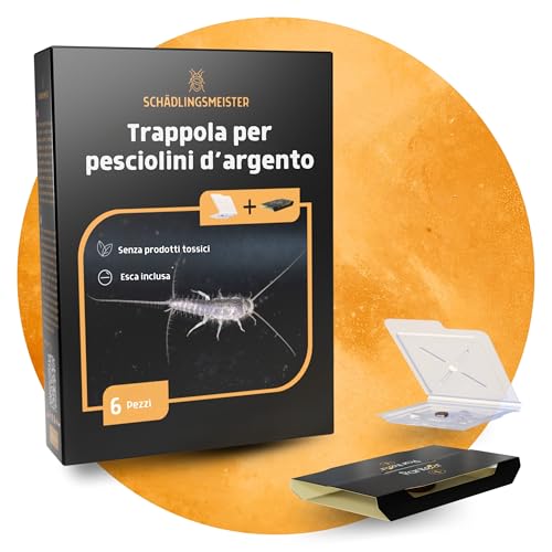Panteer ® trappola per pesci d'argento - sistema a due trappole - 3 trappole per le passerelle e 3 trappole di ritiro brevettate - incl. 6 esche - Senza insetticidi