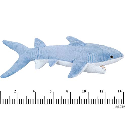 Image of Bedwina Stuffed Animal Sharks - Pack of 2 Large, 14 inch Mako & 13 inch Hammerhead Plush Shark Toys, Stuff Animals Toy, for Baby Toddlers & Kids
