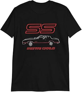 1988 Chevy Monte Carlo SS Classic Car Short-Sleeve Unisex T-Shirt Black