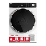 Sharp KD-WNHL8S9GWB-DE Wäschetrockner, 8kg, B, WiFi, 15 Trockenprogramme inkl. 30-Minuten-Schnelltrockenprogramm, Weiß