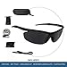 Polarized UV400 Sport Sunglasses Anti-Fog Ideal for Driving or Sports Activity (Black, Grey)