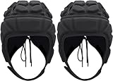 2 Pack Football Practice Helmet Youth, Adjustable Soft Shell Helmet Flag Football Youth, Breathable and Comfortable Rugby Headguards for 7v7,Soccer,Hockey,Skateboard,Roller Skating, Baseball(S)