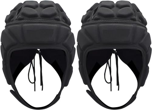 2 Pack Football Practice Helmet Youth, Adjustable Soft Shell Helmet Flag Football Youth, Breathable and Comfortable Rugby Headguards for 7v7,Soccer,Hockey,Skateboard,Roller Skating, Baseball(S)